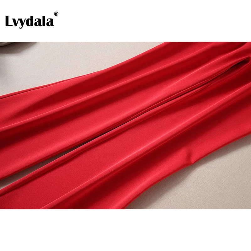 Lvydala, новая мода, подиумный костюм, набор, женский, воротник-бабочка, куртка, брюки, костюмы