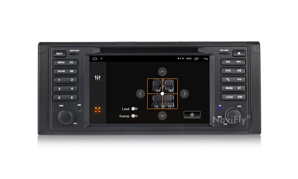 Cheap NaviFly Android 9.1 GPS multimedia player for BMW X5 E53 1999-2005 2006 E39 1995 1996 1997-2003 Car radio BT AM Quad core 2+32G 18