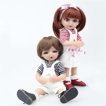 

25cm full body Silicone dolls mini Reborn Dolls adorable reborn dolls playmate doll Fashion Doll Christmas birthday gift