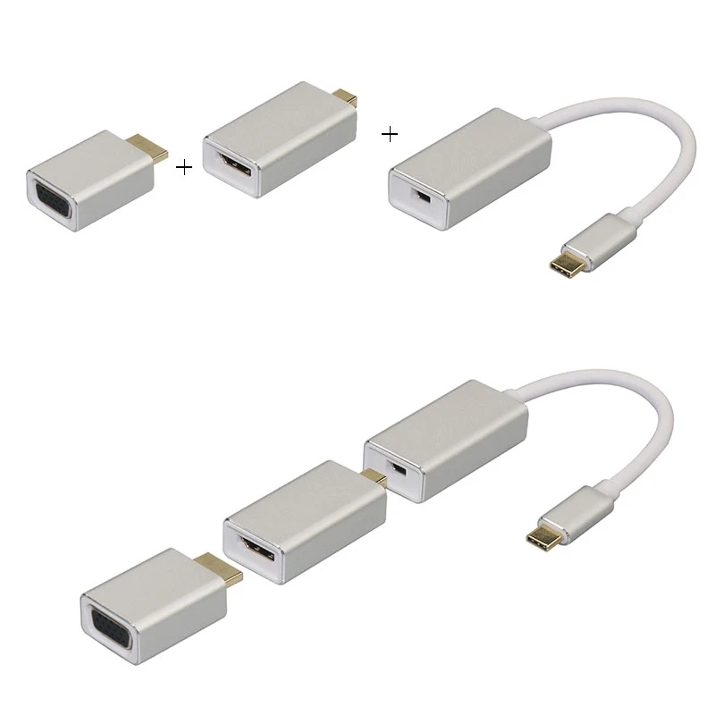 Адаптер Поддержка 4K мужчин и женщин Hdtv конвертер Кабель Vga Hdmi для Macbook Pro