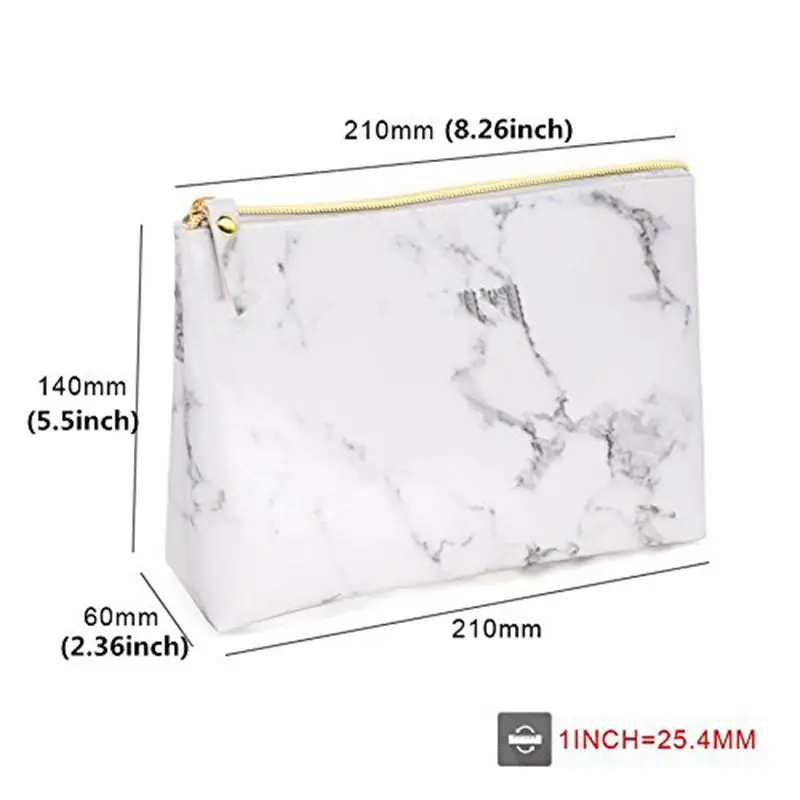 BEAU-3PCS набор косметичек из белого мрамора, Женская Повседневная косметичка, органайзер, чехол, сумка для хранения кистей для макияжа