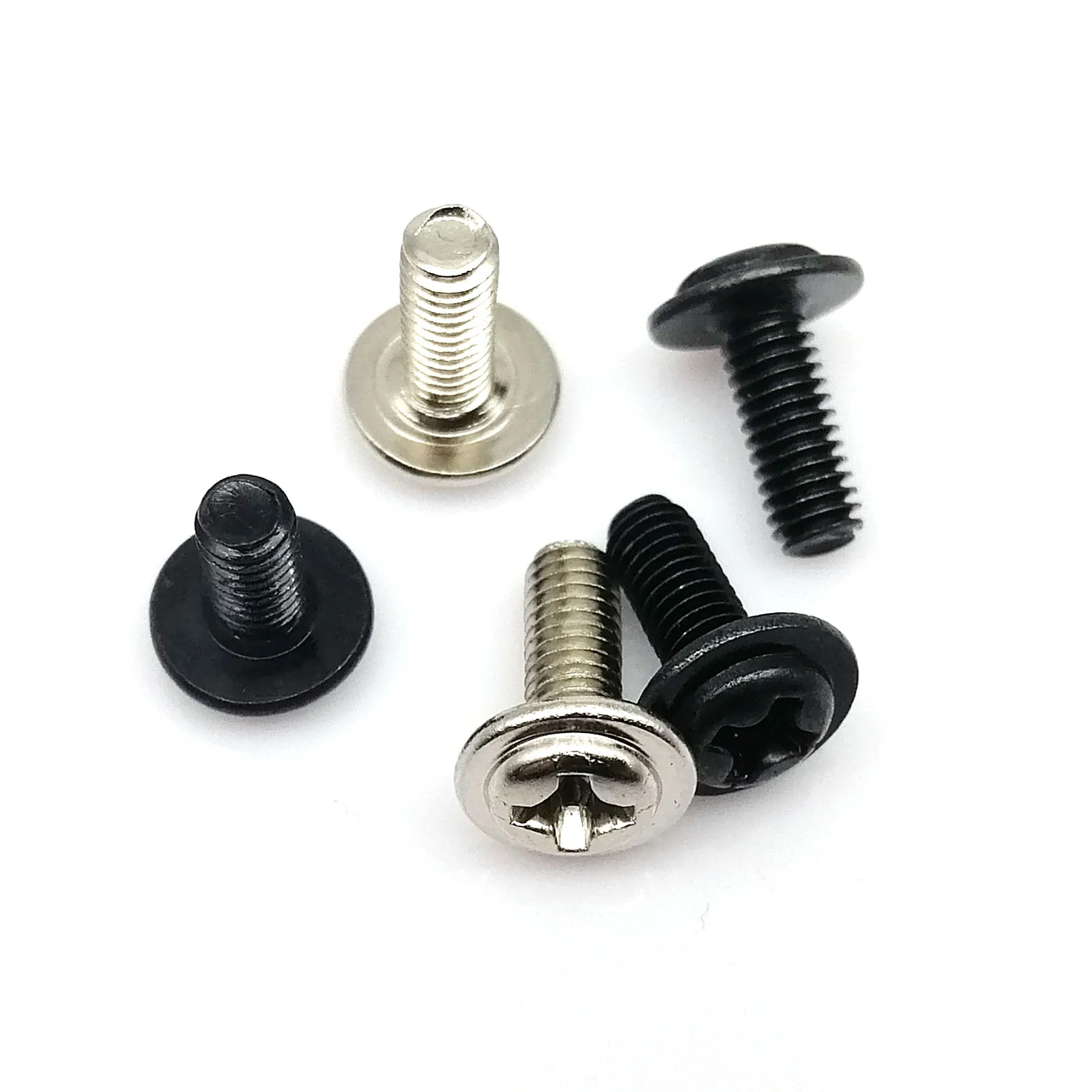 Screw Bolt 100pcs Black M3*4/5/6/8mm PC Case Chassis Motherboard CD DVD Rom Mount Fix Repair Phillips Washer Head DIY Computer
