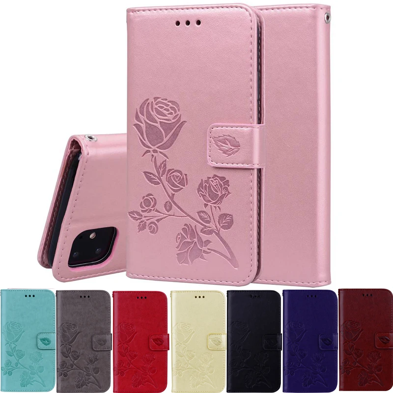Fashion Girl's Flower Rose Wallet Leather Case for iphone 11 Pro MAX X