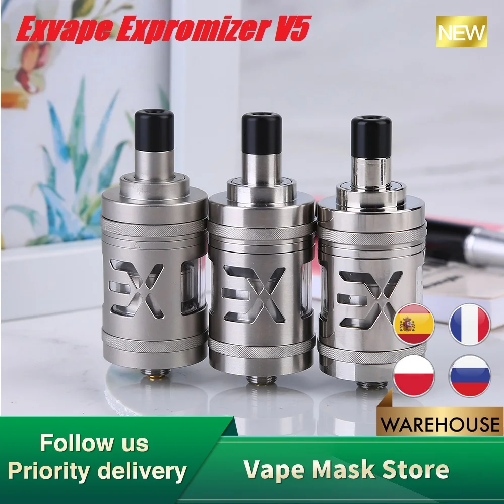Новинка оригинальный Exvape Expromizer V5 MTL RTA атомайзер с диаметром 23 мм и емкостью 2 мл