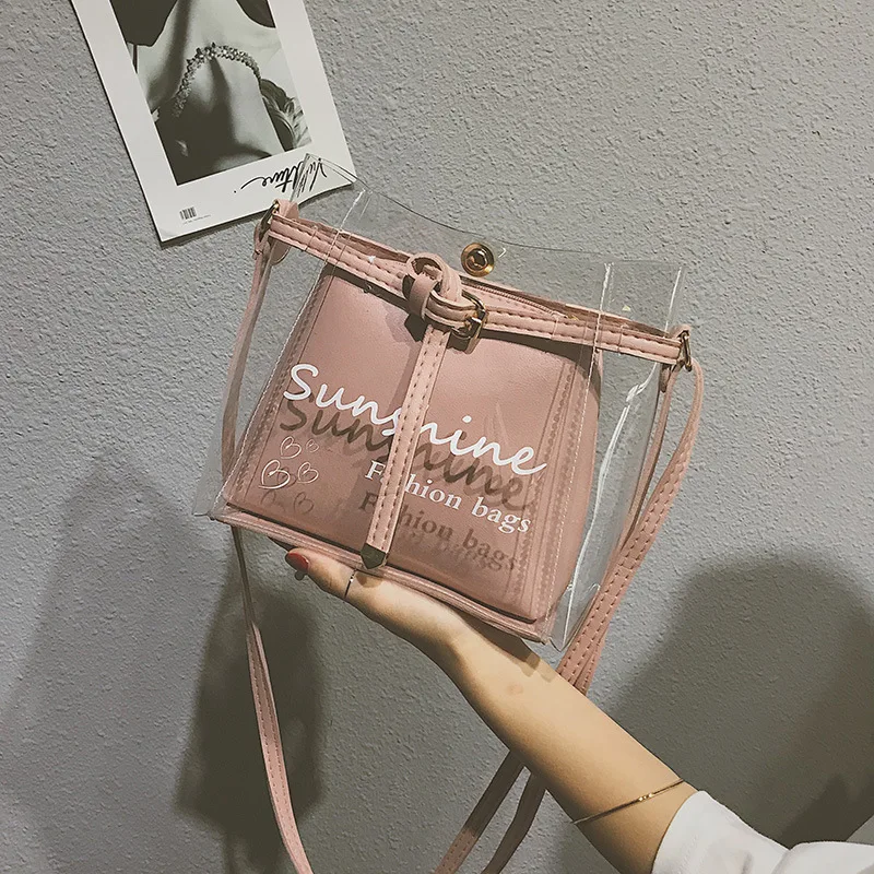 

2019 Summer New Style PVC Transparent Square Sling Bag Women's Korean-style Handbag Women's Crossbody Bag