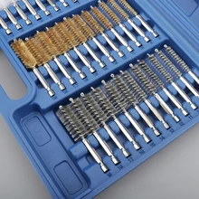 38 шт./компл. промышленные проволочные шестигранный хвостовик набор кистей 1/" шестигранный нейлон, латунь, Проволока из нержавеющей стали щетка 8-19 мм Набор Щеток Для Чистки