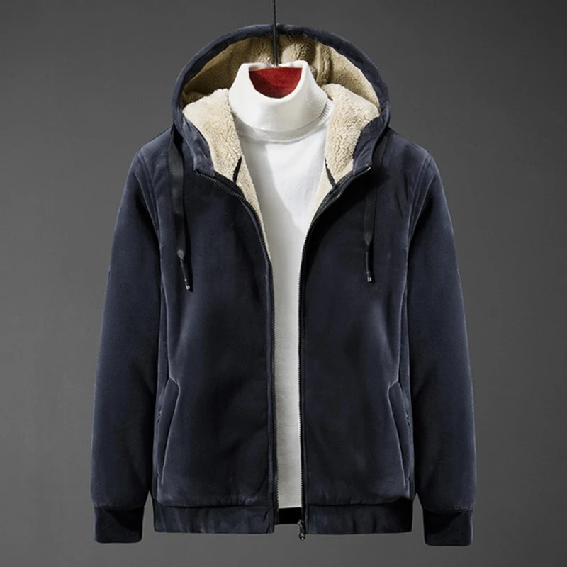 cashmere thickening sweater hooded male