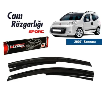 

Rain Window Visor Wind Deflectors For Fiat Fiorino Accessories 2007 + Piano Black 2 pcs