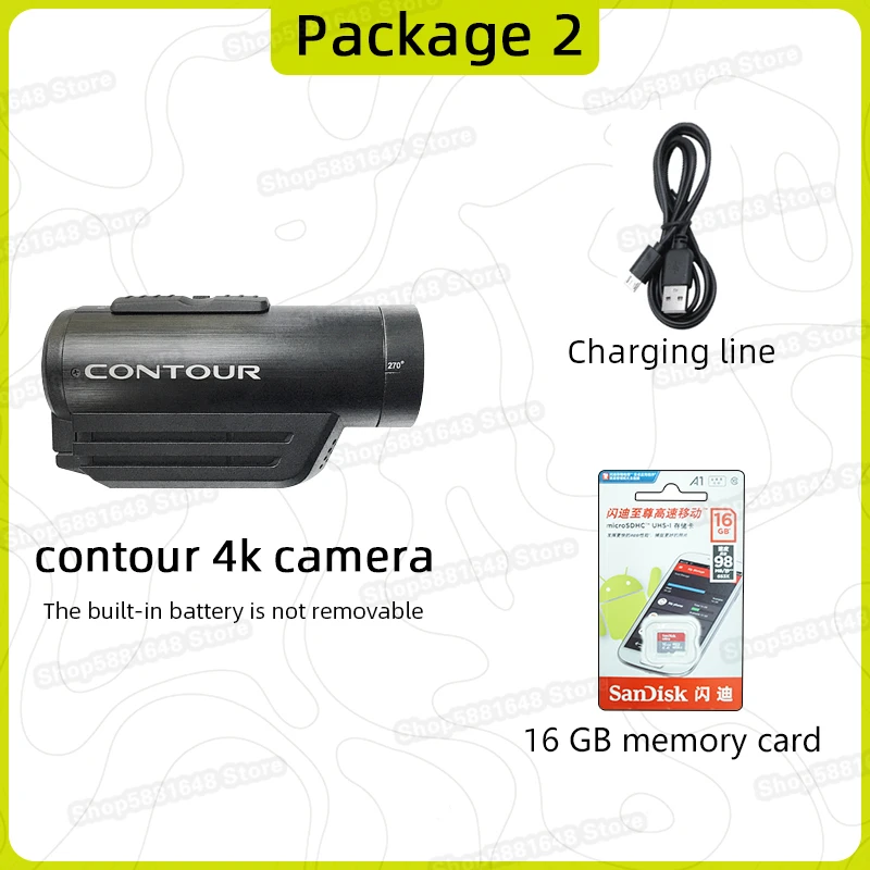 Camera contour 4K version Ultra HD roam2 roam3 upgrade App control tactical helmet head mounted first view camera 
