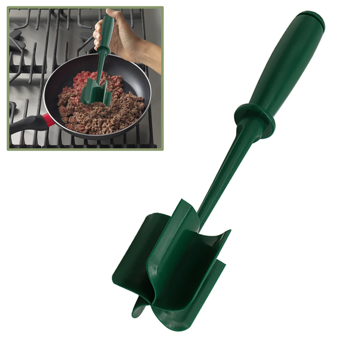 Meat Chopper, Heat Resistant Meat Masher for Ground Beef, Hamburger Meat, 5  Curve Blade Hamburger Chopper, Ground Meat Smasher Ground Beef Chopper, Mix  and Chop Kitchen Tool & Meat Browning Utensil 