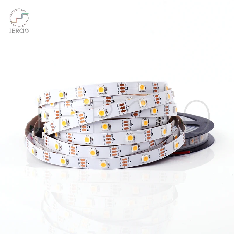 

JERCIO W-RGB WS2812B SMD 5050 LED Strip Light tape 30/60/144leds/piexl/m ,individual Addressable Energy saving IP20/65/67 DC5V