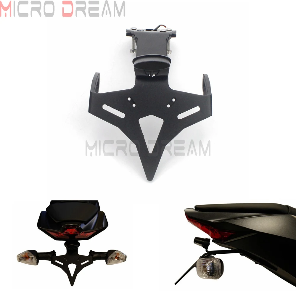 For Kawasaki ZX-10R Motorcycle Tail Tidy Fender Eliminator License Plate Holder Bracket w/ LED Light ZX 10R ZX10R 2016-2019 2018 |