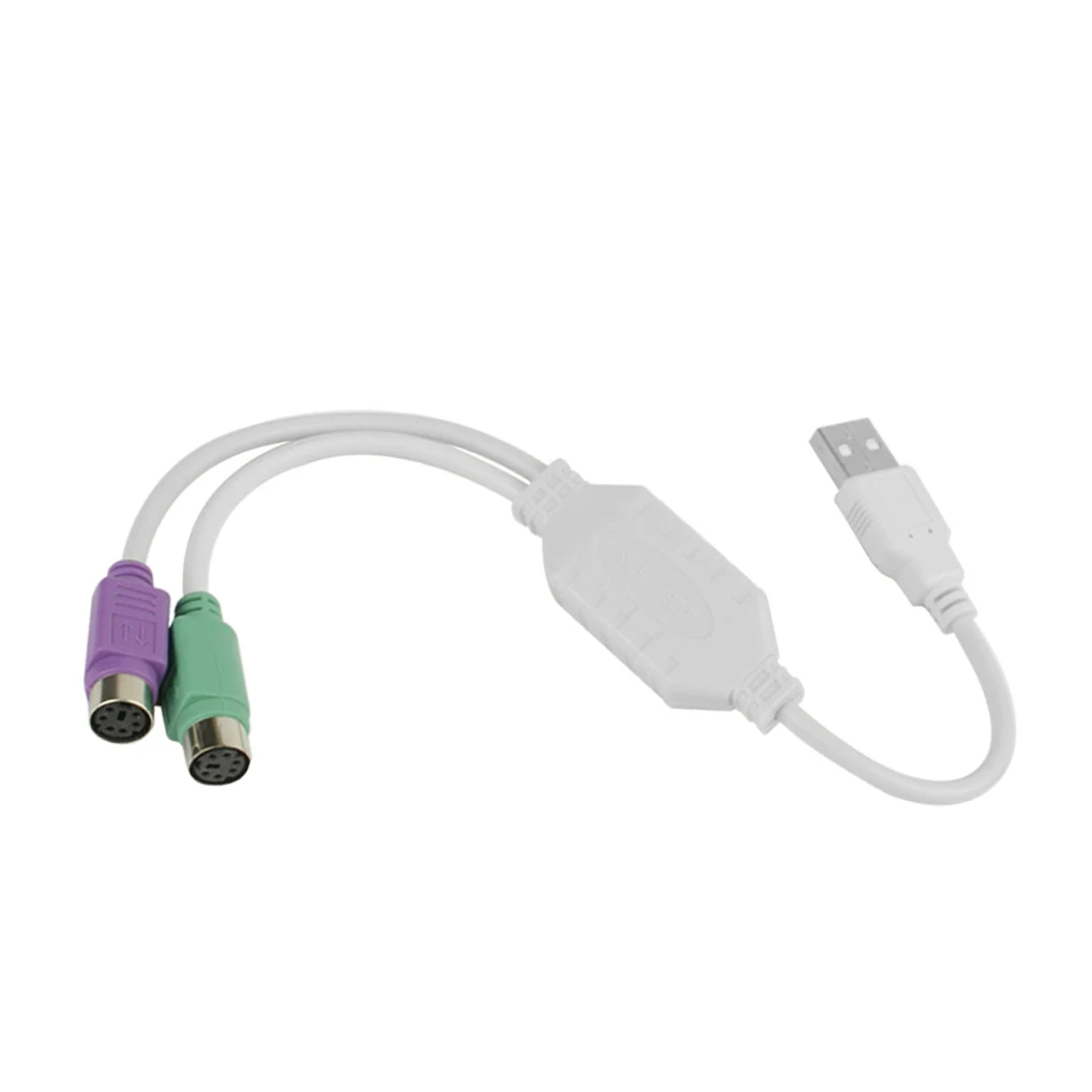 1 шт. USB Мужской 2-в-1 PS/2 клавиатура мышь к USB конвертер USB адаптер кабель сплиттер конвертер клавиатуры Адаптер