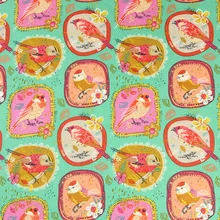 Наполовину ярдовая однотонная хлопковая ткань с принтом маленькой птички, ручная работа, сделай сам, одежда, платье, детская одежда, хлопок, CR-186