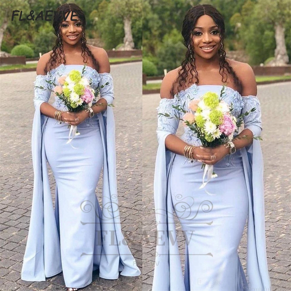 blue-mermaid-bridesmaid-dresses-african-nigeria