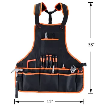 

Outdoor Double Layer Oxford Cloth Tool Apron Adjustable Multi-function Aprons