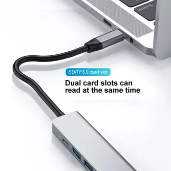 

Six-in-one Type-c To HDMI Docking Station Fast Charging 87W Notebook Multi-function Docking Station USB Hub