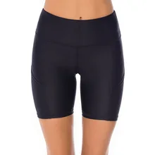 Шорты для йоги с высокой талией, спортивные Леггинсы для фитнеса, Женская эластичная Спортивная одежда для бега, одноцветные шорты для йоги, пляжная одежда