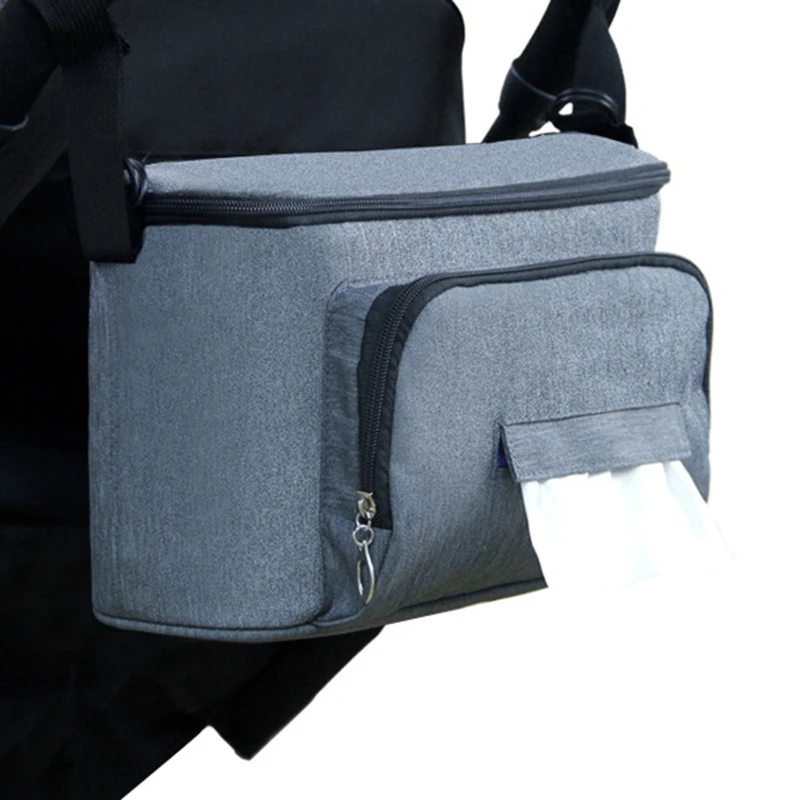Baby Stroller Bag Organizer Bag Soild Color Bags Mama Carriage Buggy Pram Cart Basket Hook Backpack Stroller Accessories