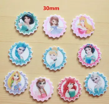 

50pcs Princess Mixed Resin Flatbacks Planar Resin Crafts for DIY Home Decoration Accessories