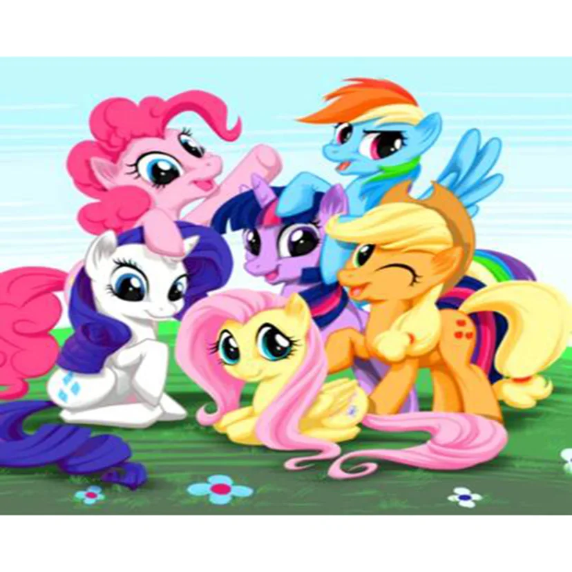 Pony princess Full Drill 5D DIY Diamond Painting Cross Stitch Embroidery Rhinestones Mosaic Home Decoration Children's gifts L02 | Дом и