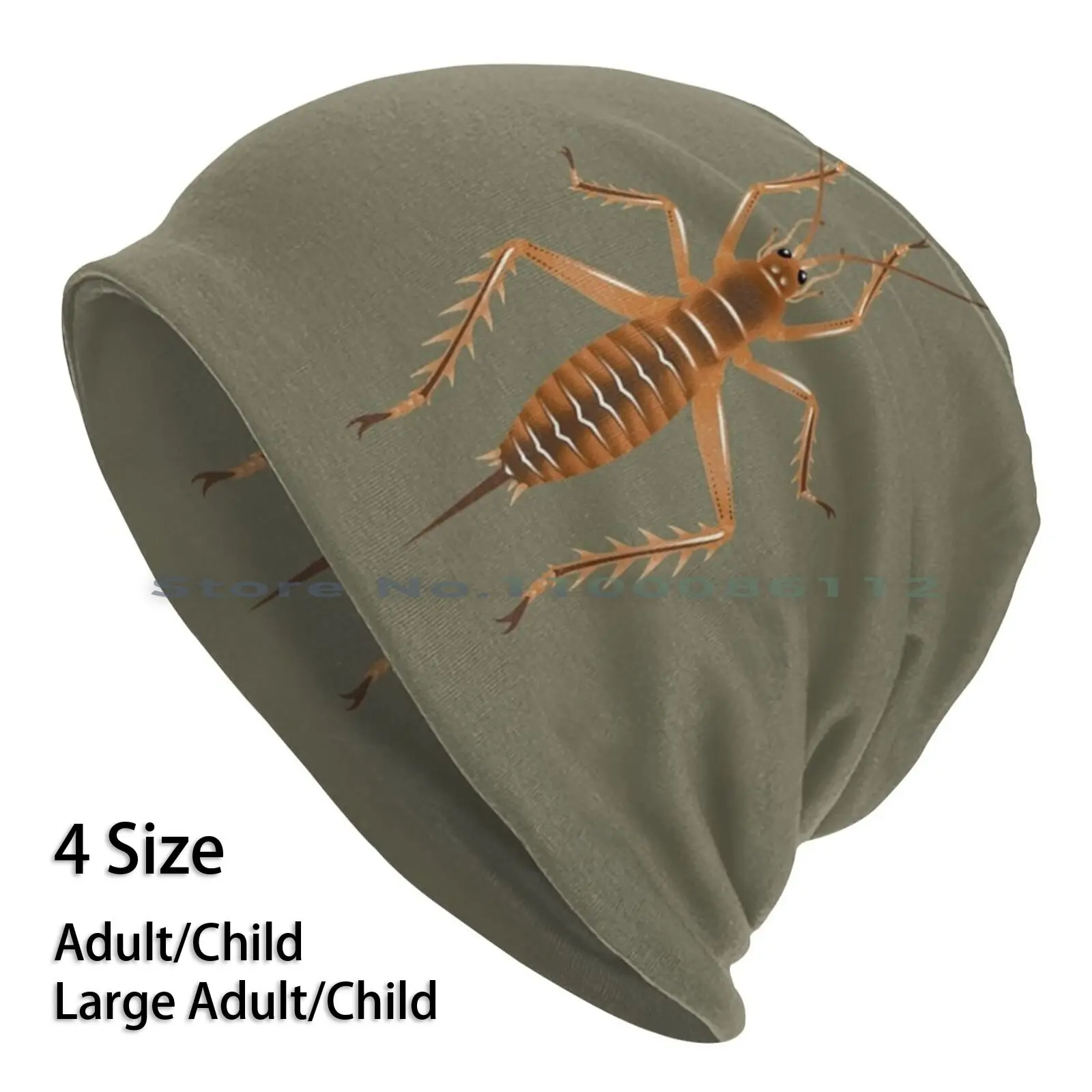 Weta Berretti Cappello Lavorato A Maglia Weta Cricket Nuova Zelanda Kiwiana Native Nz Nz Insetto Marrone E Marrone Chiaro Lucido Maori Cappello Lavora