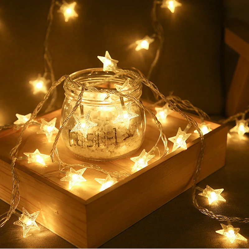 

1.5M 3M 4.5M 10M LED Star Light String Twinkle Garlands Battery Powered Christmas Holiday Party Wedding Decorative Fairy Lights