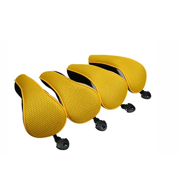 

4pcs Club Head Cover Thickened Washable Sports Nylon Interchangeable Number Tags Long Neck Golf Accessories Elastic Protective