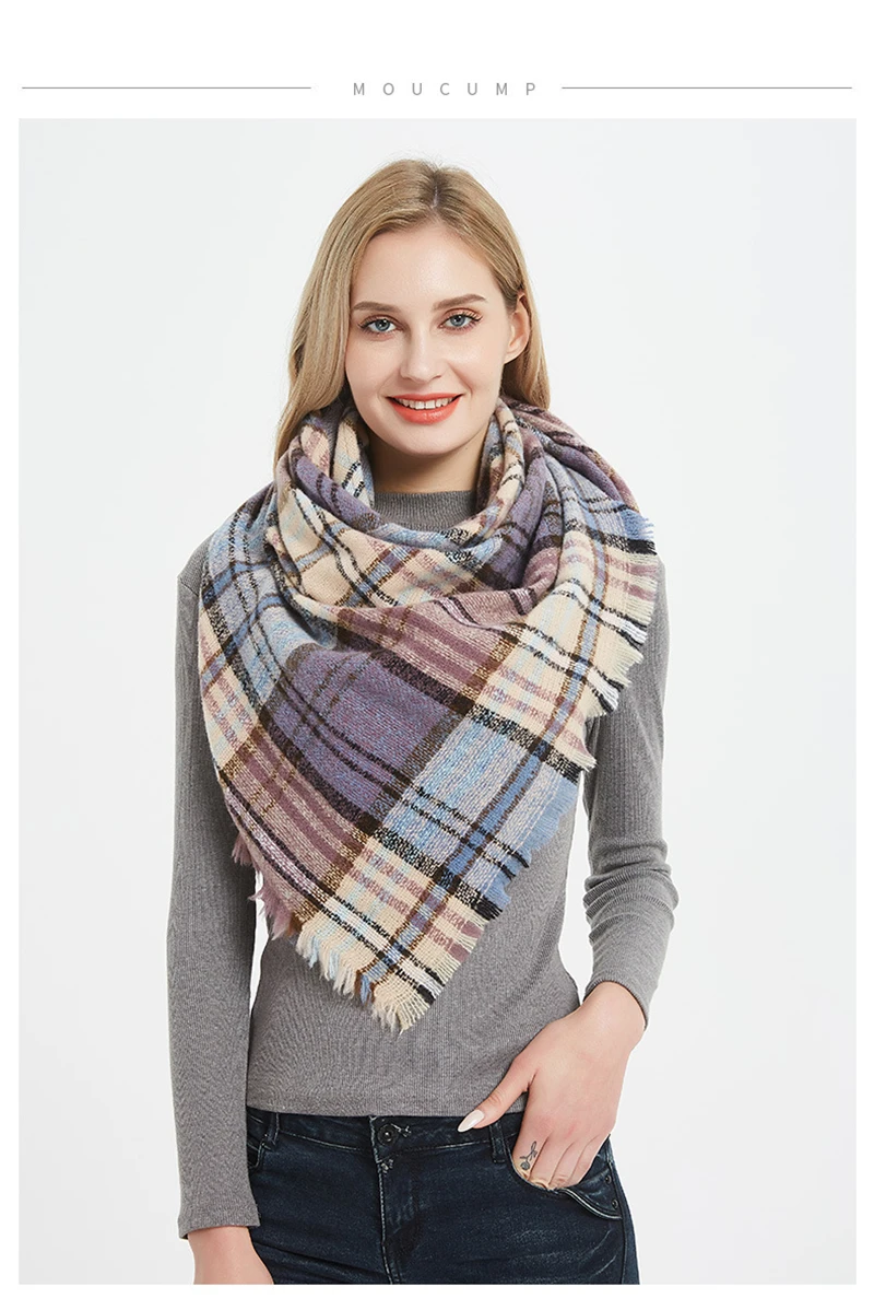 Брендовые новые круглые шерстяные шарфы для женщин, 39 цветов, треугольная шаль и накидки, женские осенне-зимние шарфы-нагрудники