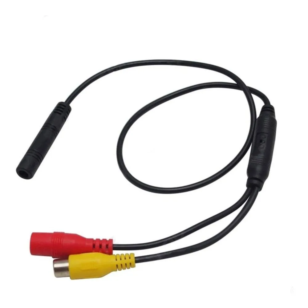 Car Reverse Backup Camera 4 Pin Male To Female Connector RCA CVBS Wire