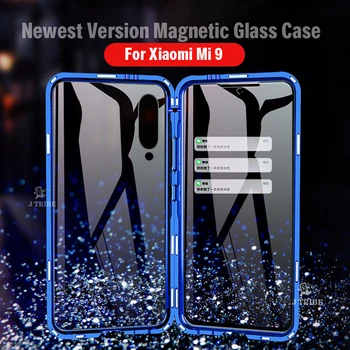 

Clear Magnetic Metal Bumper Cover For Xiaomi Mi9 Case Xiaomi Mi 9 Cover 360 Full Body Glass Cover For Xiaomi Mi 9 Cases Armor