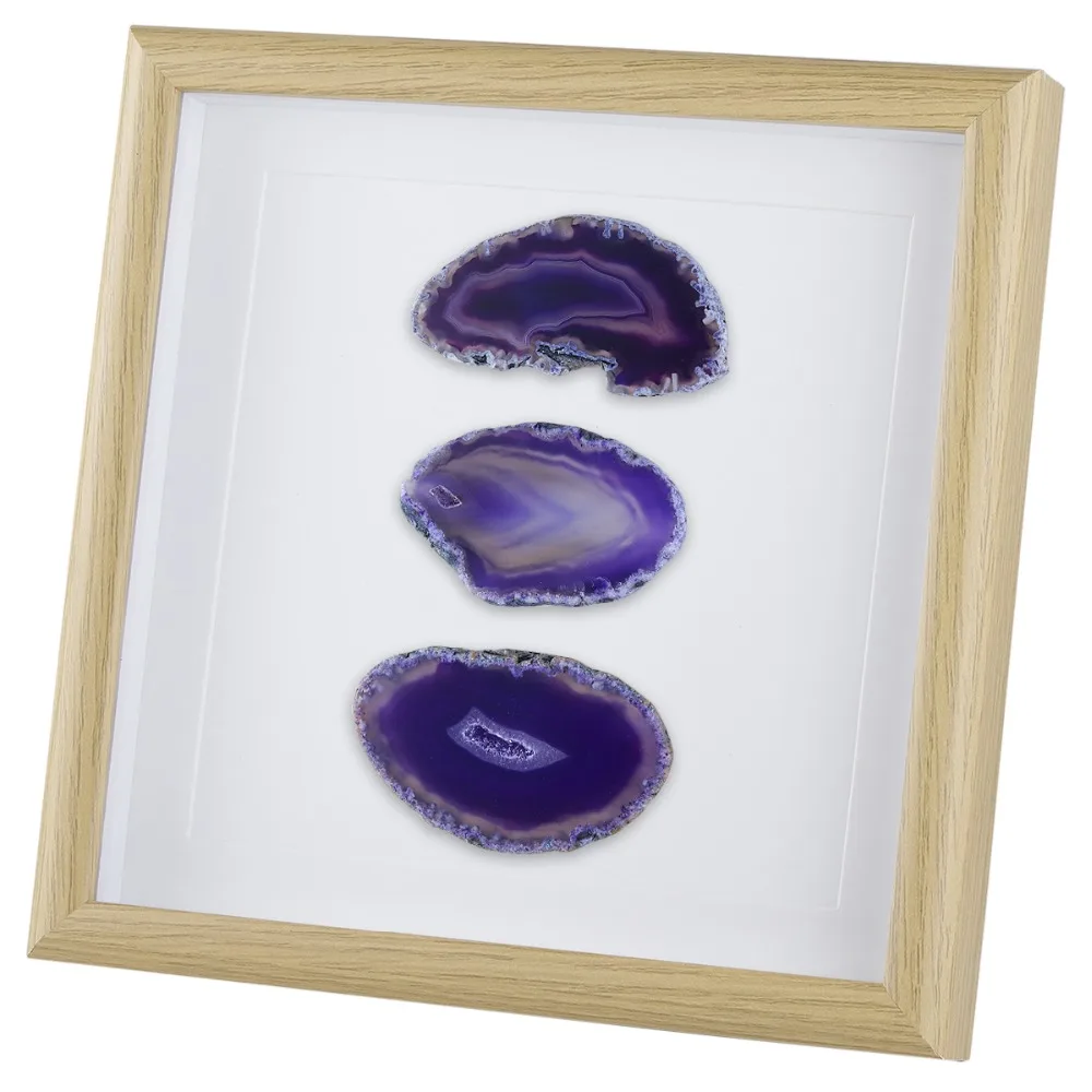 TUMBEELLUWA 8.7 inches Framed Agate Slice,Natural Agate Geode Gemstone Wall Decor,Dorm Living Room Wedding Wall Art Home Decor