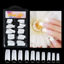 Saviland Маникюрный Инструмент,, поддельные ногти, Южная Корея, французский белый 100 шт, палка, полностью бандажный наконечник для ногтей