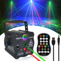 Mini lumière Laser RGB, effet de scène Disco DJ, lampe stroboscopique, contrôle du son pour mariage, noël, nouvel an, fête à domicile, décor de Bar KTV 