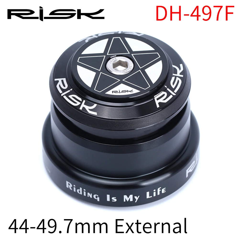 RISK MTB велосипед вниз холм DH велосипедная гарнитура 44 мм-49,7 мм CNC двойной подшипник 1/"-1 1/2" 1,5 коническая прямая вилка гарнитура группа
