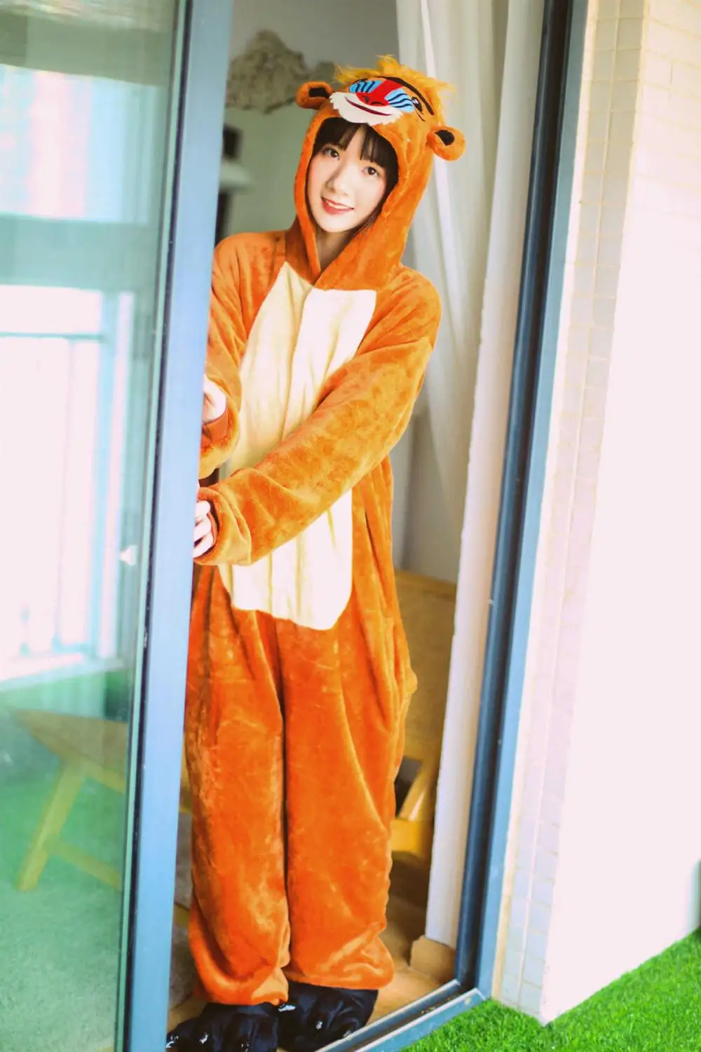 

Minnie baboons kigurumi Cosplay Costumes Men women animal cartoon Winter Jumpsuit Kids boy girl baboons Onesies pajamas