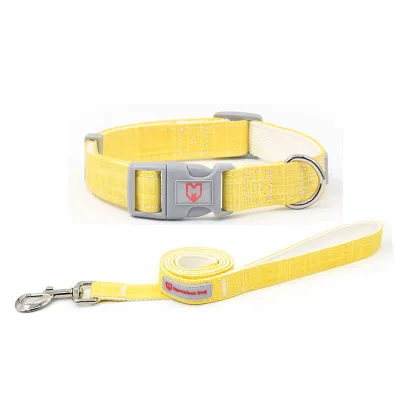 Yellow Set Собачий ошейник поводок-рулетка для питомца Продукции ожерелье для домашних животных, собаки поводок Quick Release ткань панель в форме французского бульдога поводок с ошейником - Цвет: Yellow Set