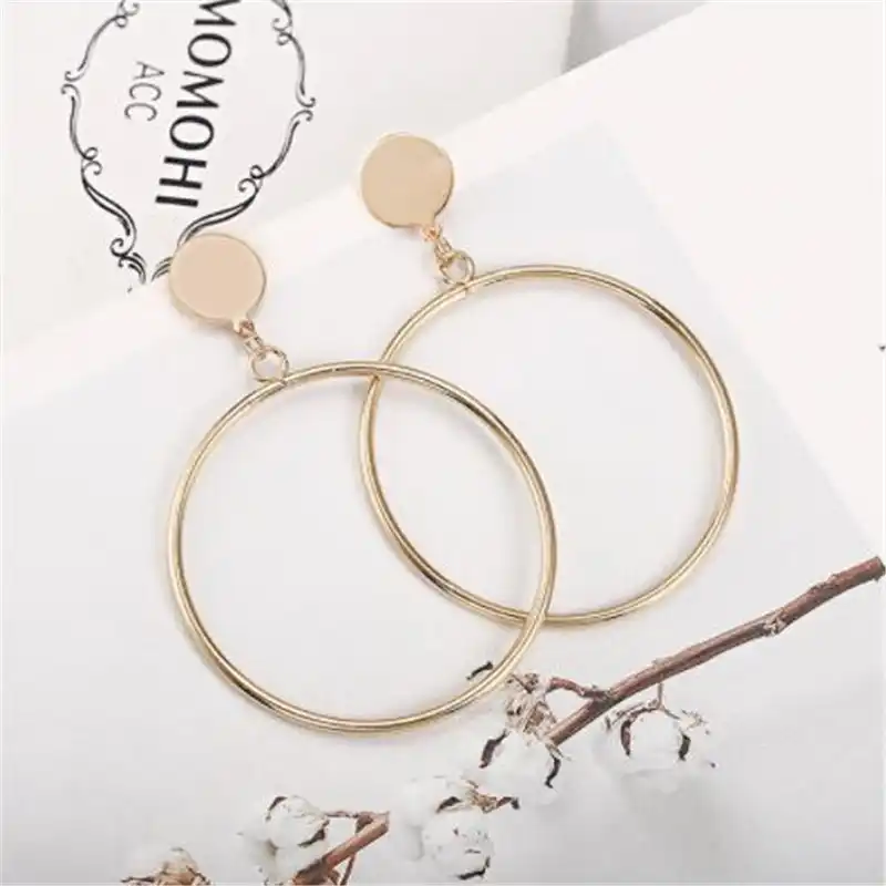 WKOUD золотой и серебряный цвета серьги-кольца для женщин полый круглый круг эффектный подарочный набор украшений для ушей вечерние свадебные Brincos