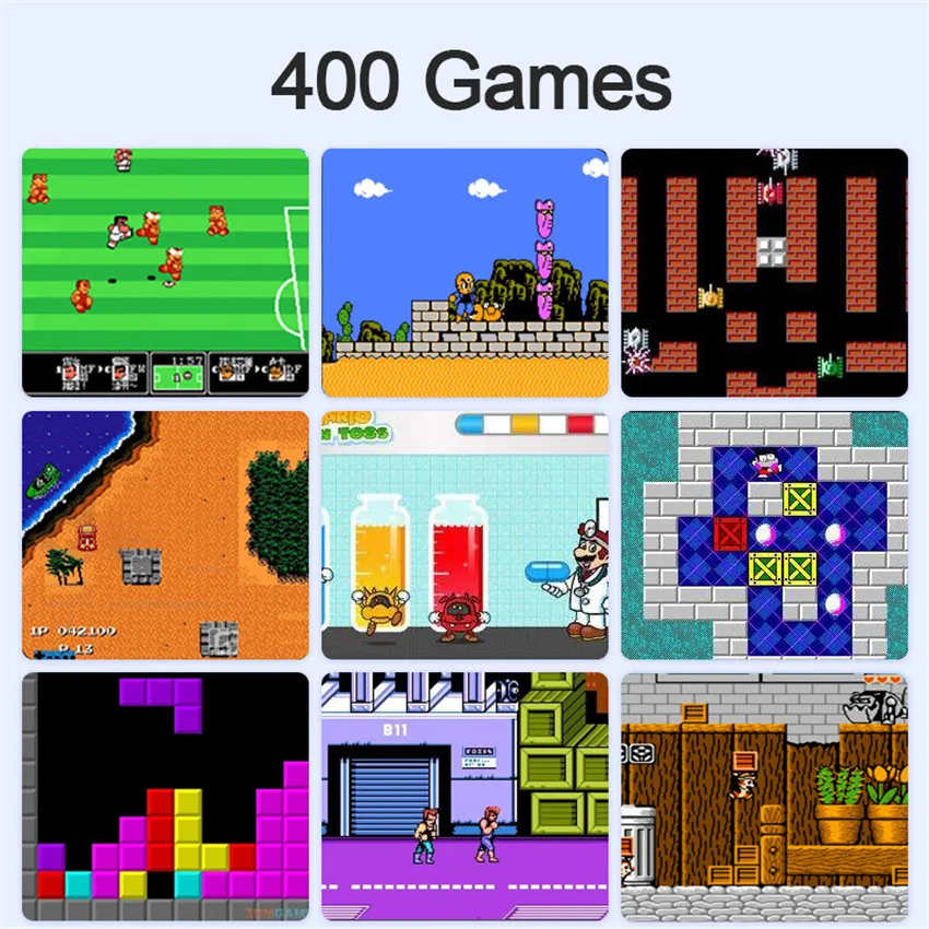 New Built-in 400 Games 800mAh Retro Video Handheld Game Console With Gamepad 2 Players Doubles 3.0 Inch Color LCD Gameboy Player