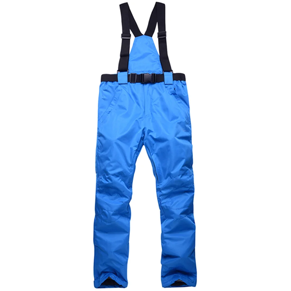 Новые Лыжные зимние штаны, ветрозащитные теплые водонепроницаемые штаны для женщин и мужчин, уличные зимние - Цвет: Blue