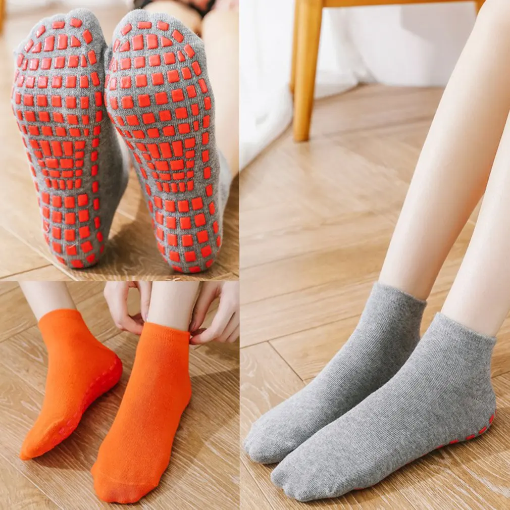 1Pair Cotton Trampoline Socks For Adult Child Anti Skid Floor Socks Comfortable Wear Anti Slip