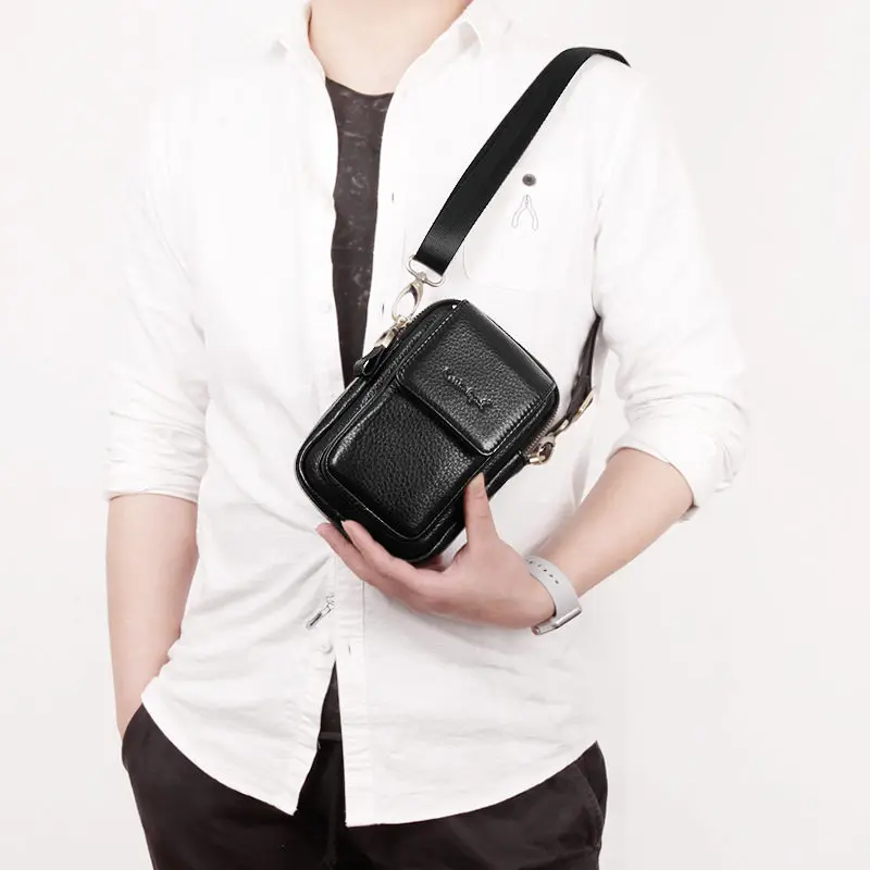 Cobbler Legend, мужская сумка через плечо, модная, натуральная кожа, сумка на плечо, повседневная, черная, деловая, мужская, s ручная сумка для телефона, высокое качество