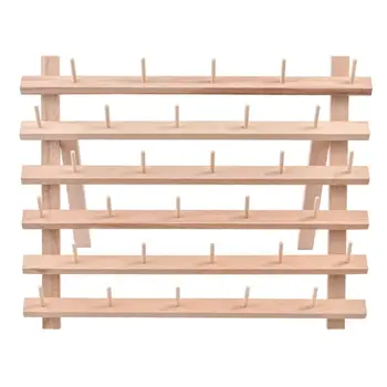 

Foldable Wood Thread Stand Rack Organizer 30 Spool Cone Embroidery Machine Hold