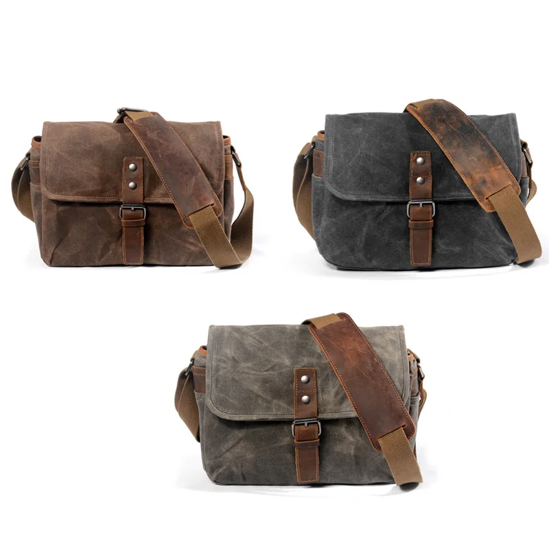 Ретро водонепроницаемая сумка для камеры пакеты фотографии Dslr наплечный Слинг