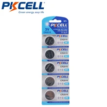 Cartão 5Pcs 1 PKCELL CR2016 3 V литиевая Батарея BR2016 DL2016 ECR2016 CR 2016 Кнопка батарея-часы Батарея