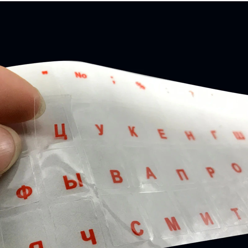 5 цветов русский ноутбук прозрачная Клавиатура Наклейка язык клавиатура