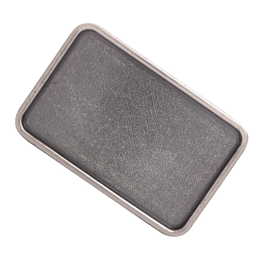 Western Cowboy Cowgirl Rodeo Zinc Alloy Rectangular Belt Buckle Replacement Solid Color Blank Man Belt Buckle