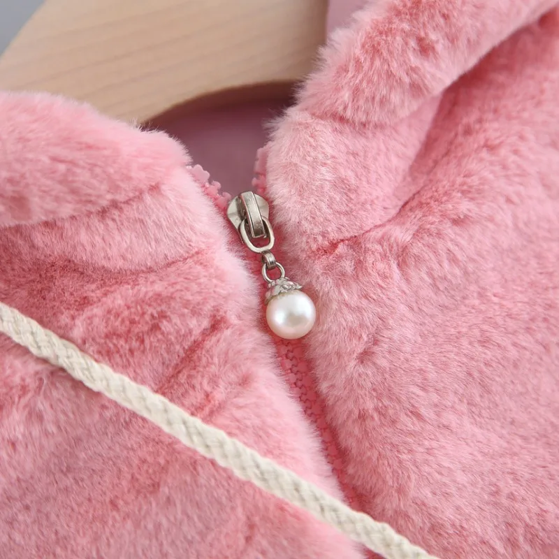 Thick Warm Waistcoat Baby Girls Faux Fur Vest Autumn Winter Fashion Cute Kids Outerwear Baby Girl Christmas Clothes