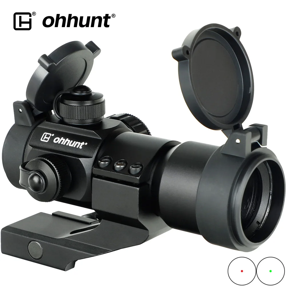

Free shipping ohhunt Red &green Dot 4MOA Optics Sight Scope 20mm Mount Base