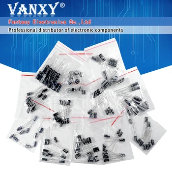 

12valuesX10pcs=120pcs 0.22UF-470UF Aluminum electrolytic capacitor component diy assortment kit new and original